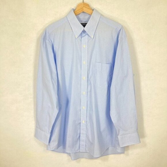 Club Room Mens Button Down Shirt Academia Career Dad Preppy Professional 16.5 - Picture 1 of 5